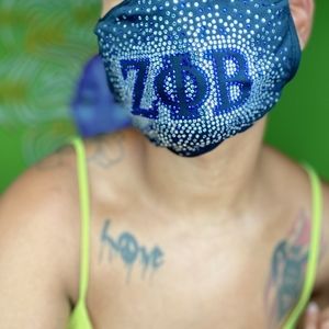 ZETA PHI BETA Bling Mask